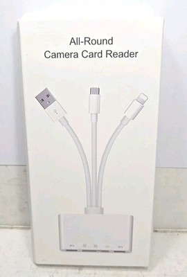 ALL-ROUND SD & TF CAMERA CARD READER NK-1032 PRO ADAPTER USB-C & Apple Lightning