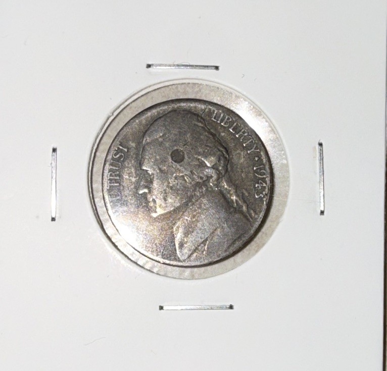 1943-S United States Jefferson Nickel Monticello 5¢ War Time Silver Coin SP4177