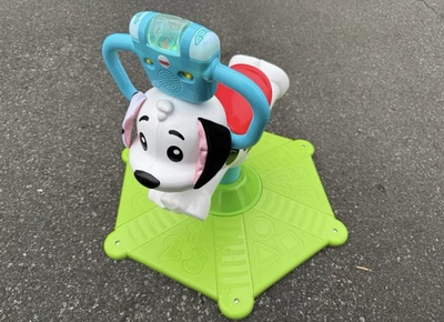 #ad #ad Fisher Price Go Baby Bounce Spin Puppy Dog Toddler Ride On Lights Sounds A $94.99