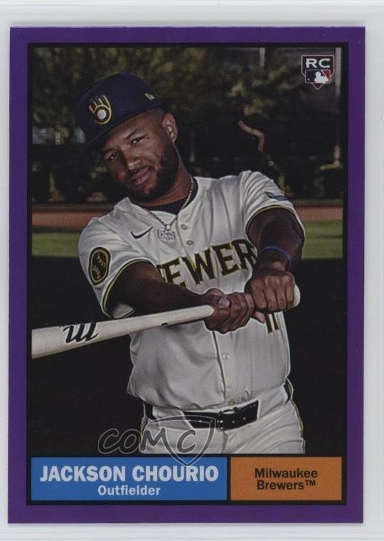 2024 Topps Archives 1961 Topps Purple Foilboard Jackson Chourio #44 fp0