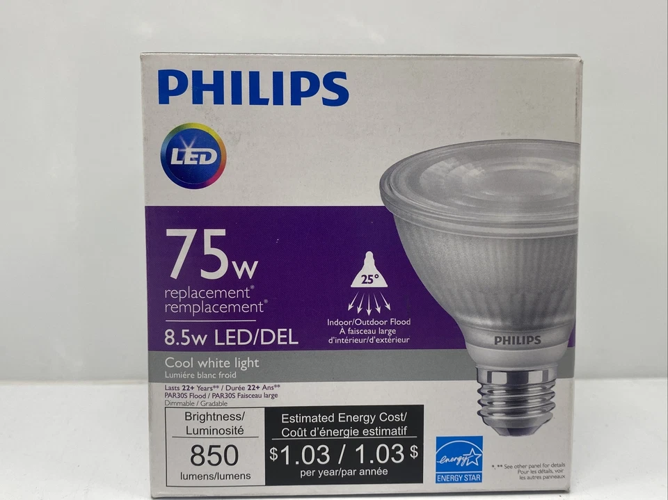 (A)Philips 8.5PAR30S/LED/940/F25/DIM/GULW/T20 Dimmable Cool White Flood LED⭐️ - Image 2 of 3