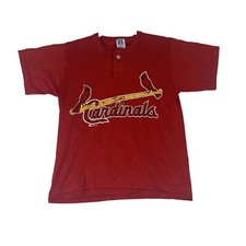 Vtg 1995 Russell Athletic St Louis Cardinals T-shirt Kids Size S Red USA FUC