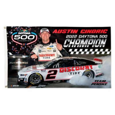 2022 Austin Cindric #2 Champion 500 Daytona Racing 3x5 FT Flag Wall Decore