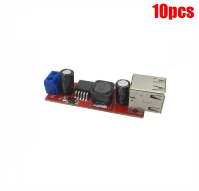 10Pcs Dual Usb Output Usb Dc-Dc 3A 9V/12V/24V/36V To 5V Power Module Step Dow ov
