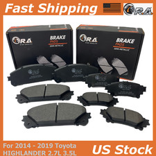 Front Rear Disc Brake Pads for 2014 - 2019 Toyota HIGHLANDER 2.7L 3.5L