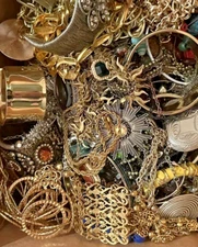 Jewelry 1 lb Lot -All intact ,Wearable, Estate, Vintage to Modern - Lot #GH5836