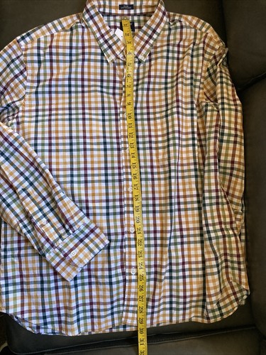 J CREW Button Down Shirt Mens XXL Multi Plaid Slim Untucked Flex Washed L/S NWT - 第 14/19 張圖片