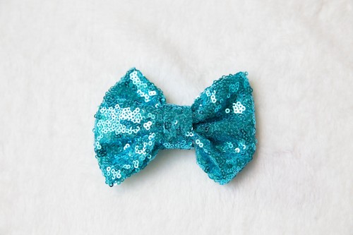 Oversize Glitter hair clip, big large Sequin Hair Bow baby girl toddler HANDMADE - Picture 9 of 12