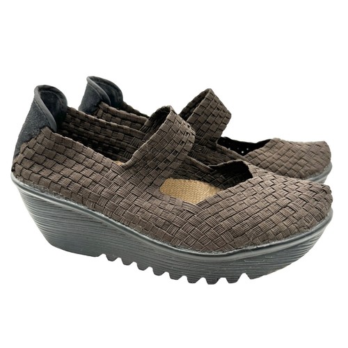 Bernie Mev Sandals Womens Size 7 EU 37 Silver Woven Sling  display picture 1