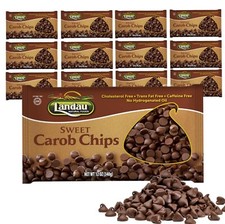 Chips de algarroba, sustituto del chocolate, bocadillos dulces amigables con perros y animales, 12 oz