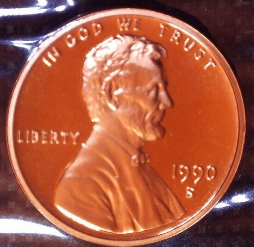 1990-S Lincoln Cent Proof Penny 1(C) GEM BU UNCIRCULATED 1(C)