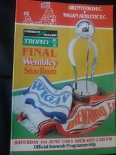 Brentford v Wigan Athletic, Freight Rover Trophy Final, 1985