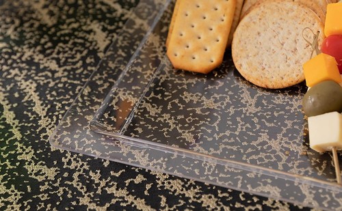 PARTY BARGAINS 16" x 11" Disposable Clear Plastic Trays for Weddings - Picture 4 of 9