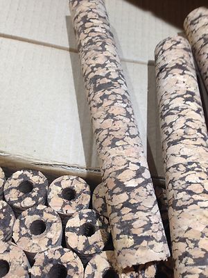Cork Handle, Light Mix Burl , 8'' x 1.20'' x 3/8'' Bore, Nice! One Handle
