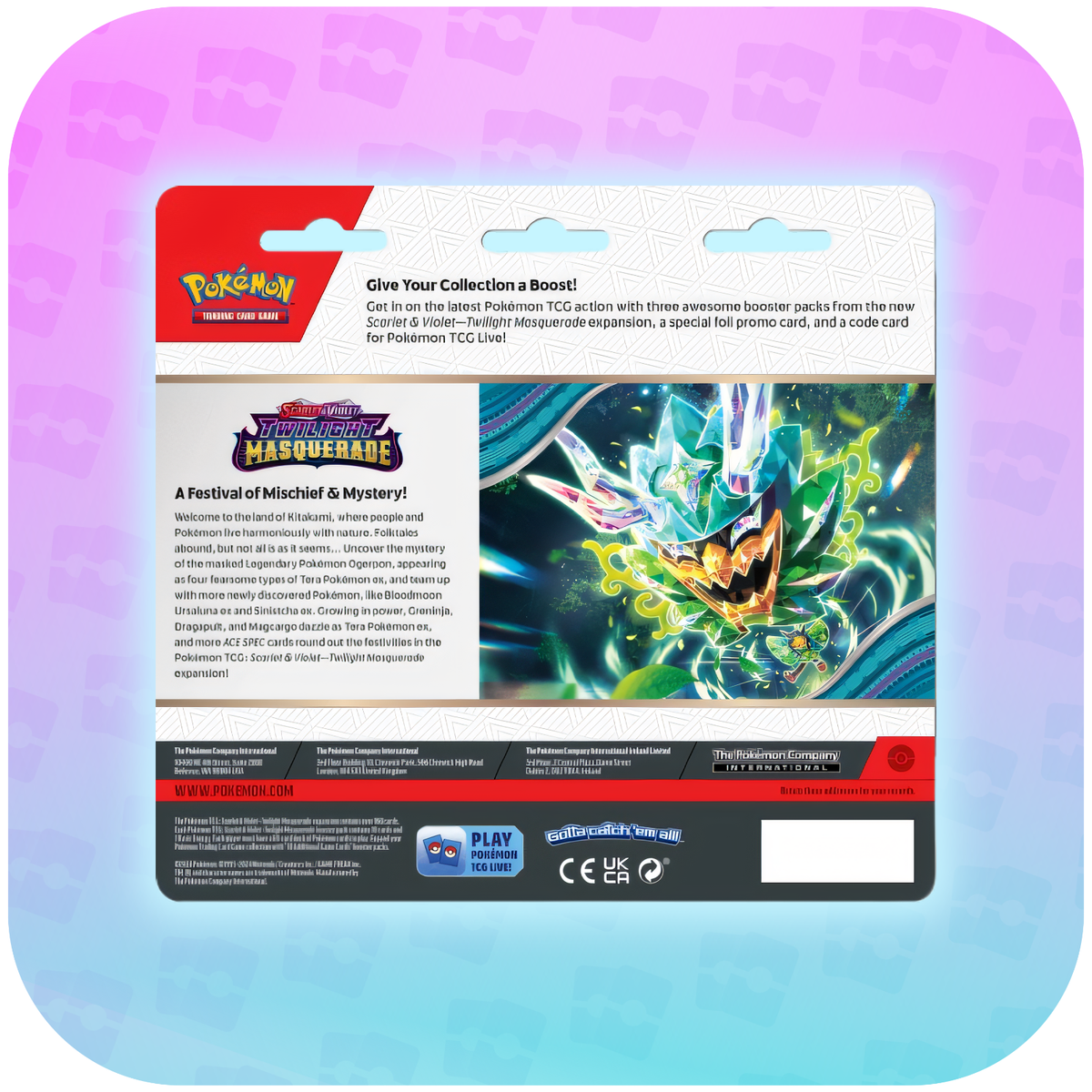 Pokémon Scarlet & Violet: Twilight Masquerade🎭 3 Pack Blister