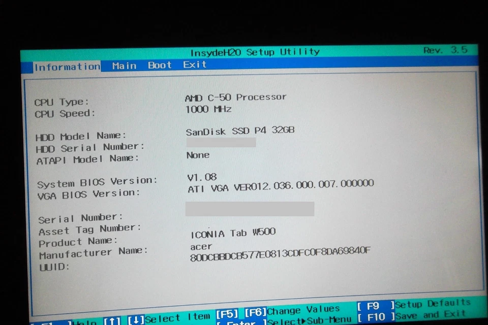 Acer Iconia W500 Tablet AMD C-50 1.5GHz 32GB SSD 2GB 10.1" 1.3MP Webcam Keyboard - Image 3 of 4