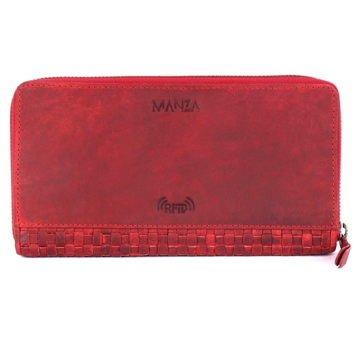 Geldbörse Damen Portemonnaie Portmonee Börse Geldbeute Echt Leder MANZA Neu - Bild 21 von 29