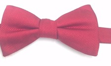 125 Tommy Hilfiger Men Bow Tie Red Casual Solid Silk Adjustable Dress Bowtie
