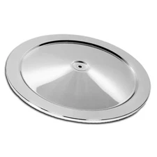 STEEL AIR CLEANER 14" ROUND TOP - CHROME