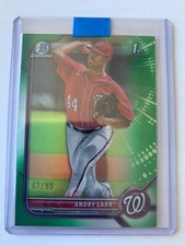 2022 1st Bowman Chrome Prospects Green Refractor #D /99 Andry Lara #BCP-70