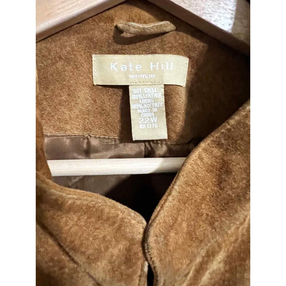 Chaqueta de gamuza Kate Hill para mujer 22W Foto 3 de 4