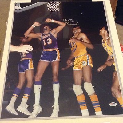 NATE THURMOND Autograph 16 x 20 Photo w/ Wilt Chamberlain WARRIORS