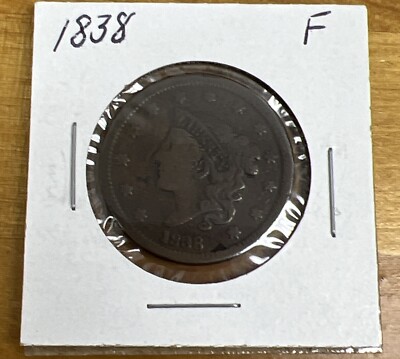 コロネットヘッドラージ セント銅貨　1838 コロネットヘッドラージ セント銅貨 1838 1838-coronet-head-large