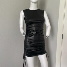 NWOT sexy shiny black minidress clubwear size small