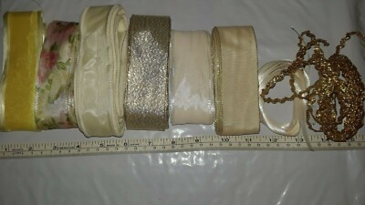 Ribbon, Wired Ribbons, Offray/Lion, Springtime Themed, 24 Yards, Wreath, Flowers