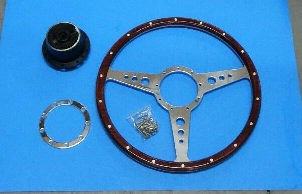 Nuevo adaptador de volante y buje de madera laminada de 15" Triumph TR4 TR4A TR6 Foto 3 de 4