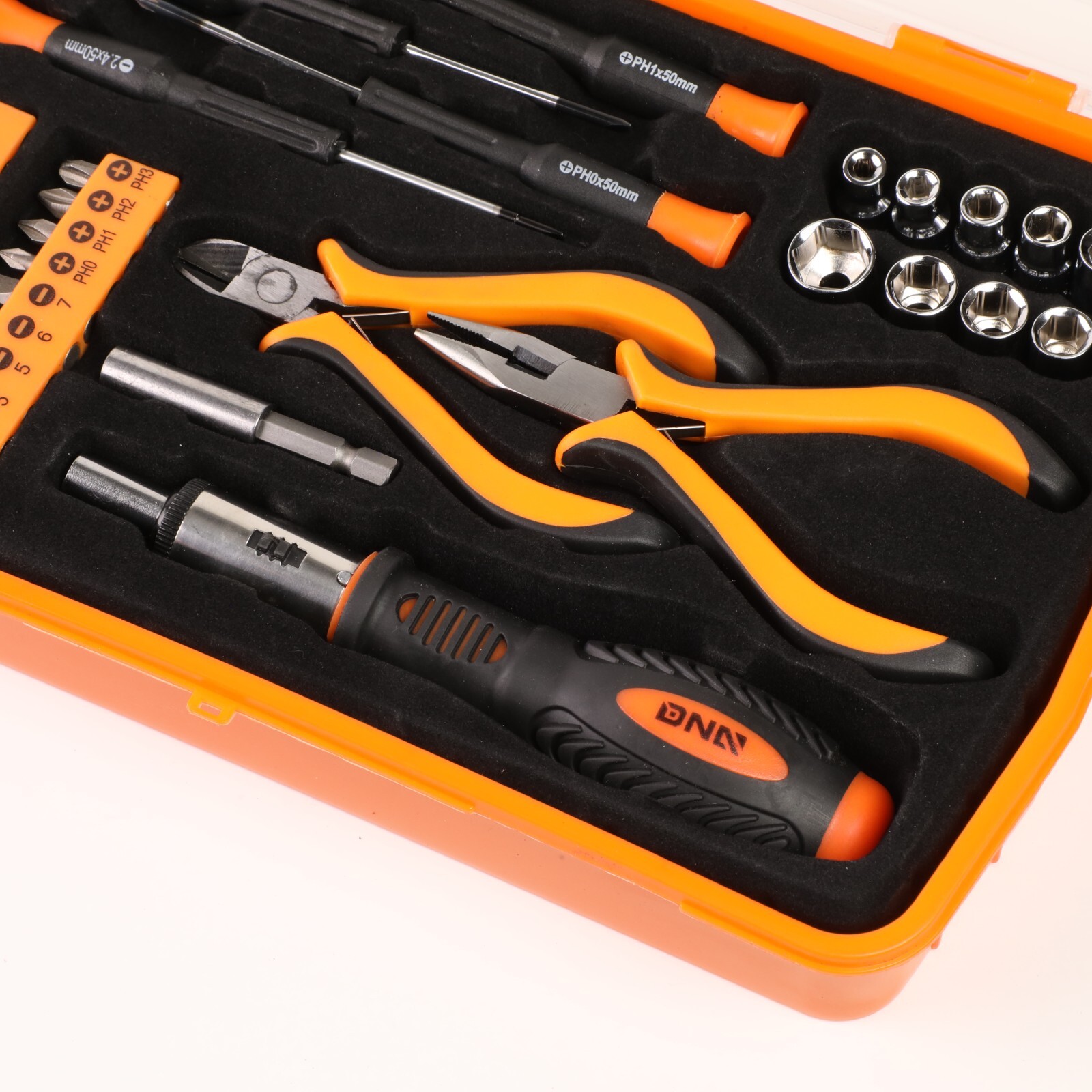 SCREWDRIVER + PLIERS ORANGE 37PCS PRECISION BIT TOOL KIT HIGH SPEED ...