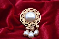 vintage nony new york button cover with pearls
