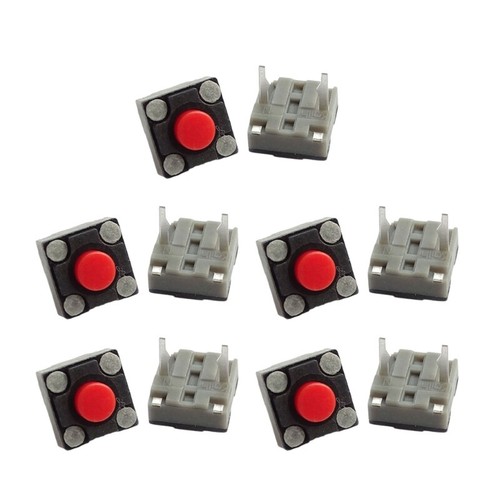 10Pieces Mouse Mute Microswitch 6x6x4.3mm Rectangle Microswitches Set - Photo 4/10
