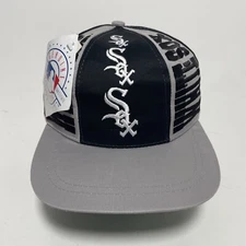 Vintage Chicago White Sox Hat Cap Snapback Drew Pearson Pinwheel MLB Black/Gray