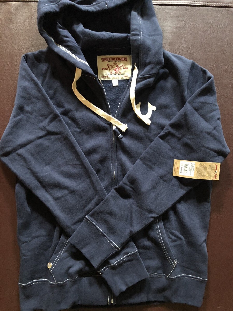 True Religion Buddha Zip Up Hoodie True Navy Size L Brand