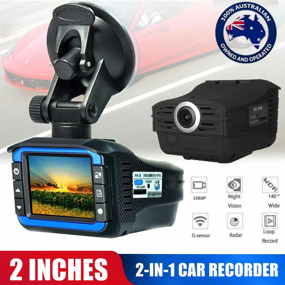 VG3 2in1 HD Car Hidden DVR Camera Recorder Radar Laser Speed Detector Dash Cam