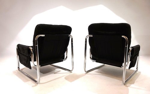 2er-Set Herlag Chrom-Freischwinger-Sessel von Johan Bertil Häggström, 1970 - Bild 16 von 24