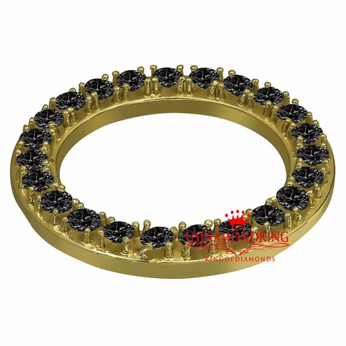 Yellow Stainless Steel 5.00 CT Black Lab Diamond Rolex Bezel DateJust Watch 30mm - Picture 3 of 8