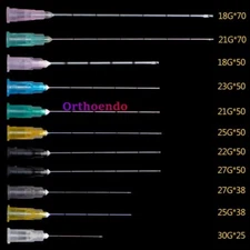 1/100Pcs Micro Cannula with Puncture,Blunt Tip for Filler 14/16G--25/50/70/100mm