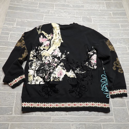 Ruthless Art Sweatshirt Adult 3XL Embroidered Embellished Fleece Crewneck - Picture 6 of 9