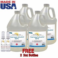 ISOPROPYL ALCOHOL 99 High Purity - 4 Gallons  2 FREE 2oz Bottles Free Shipping