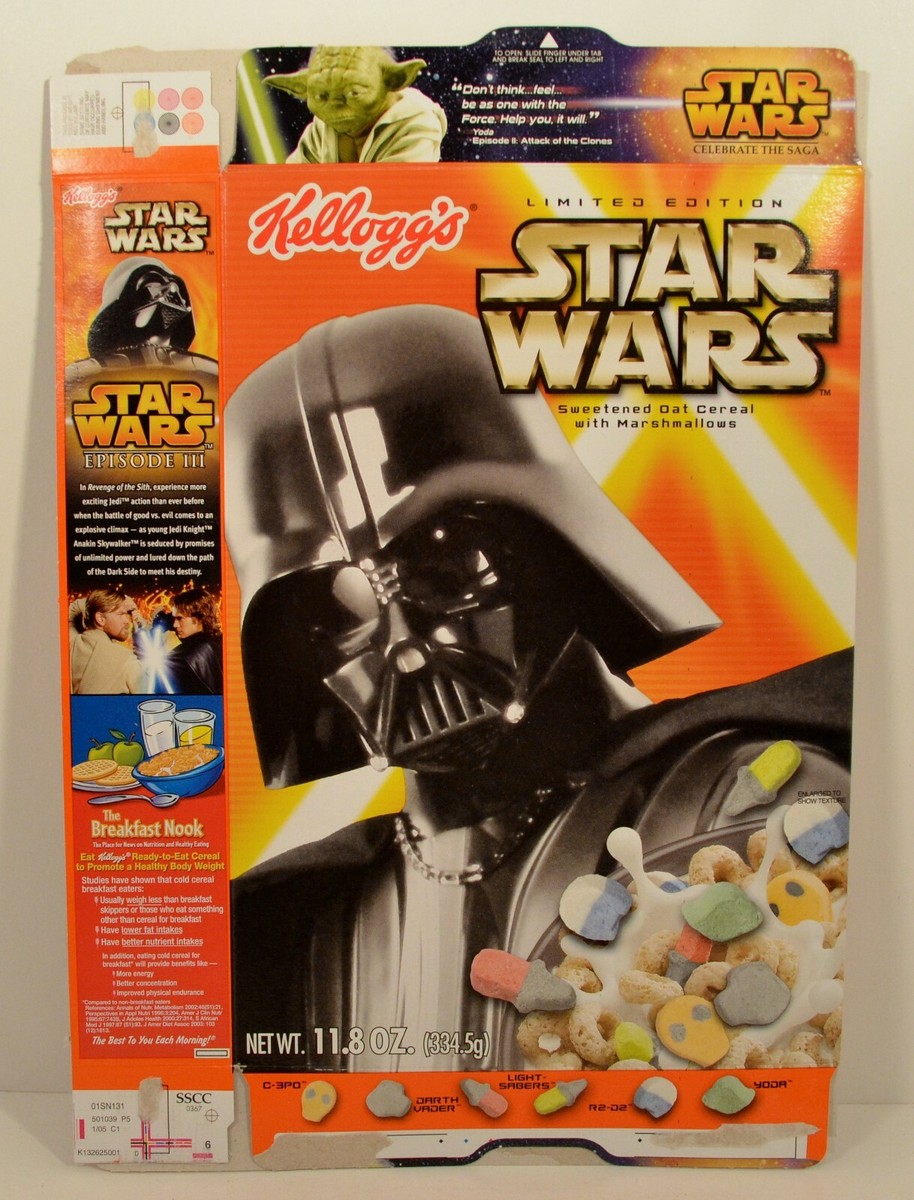 RARE 2005 Kellogg's Star Wars Limited Edition Flat Cereal Box