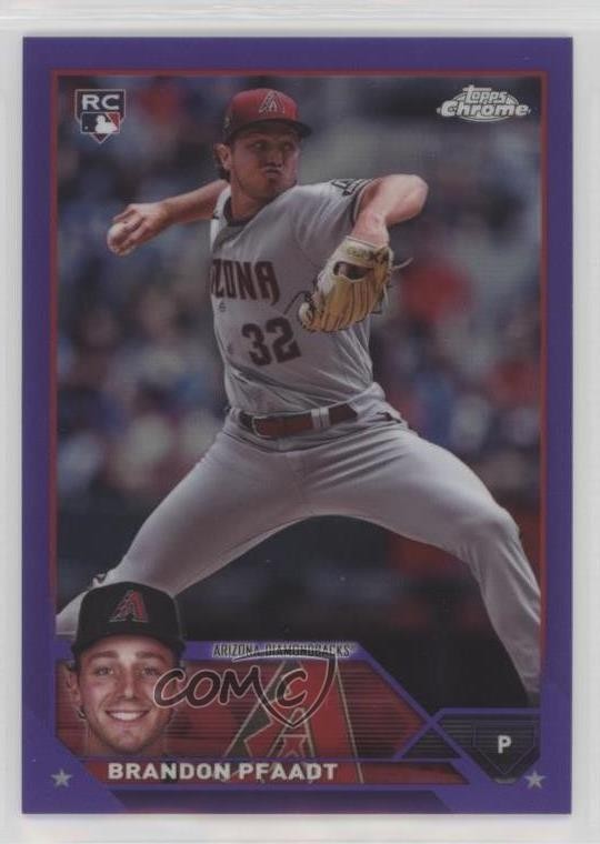 2023 Topps Chrome Update Purple Refractor 61/250 Brandon Pfaadt #USC156 6fs