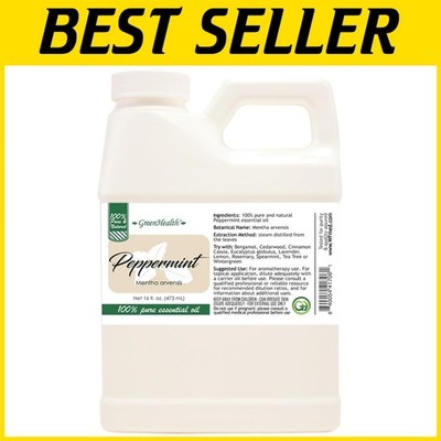 100% Pure Peppermint Oil - Large 16 fl oz Plastic Bottle