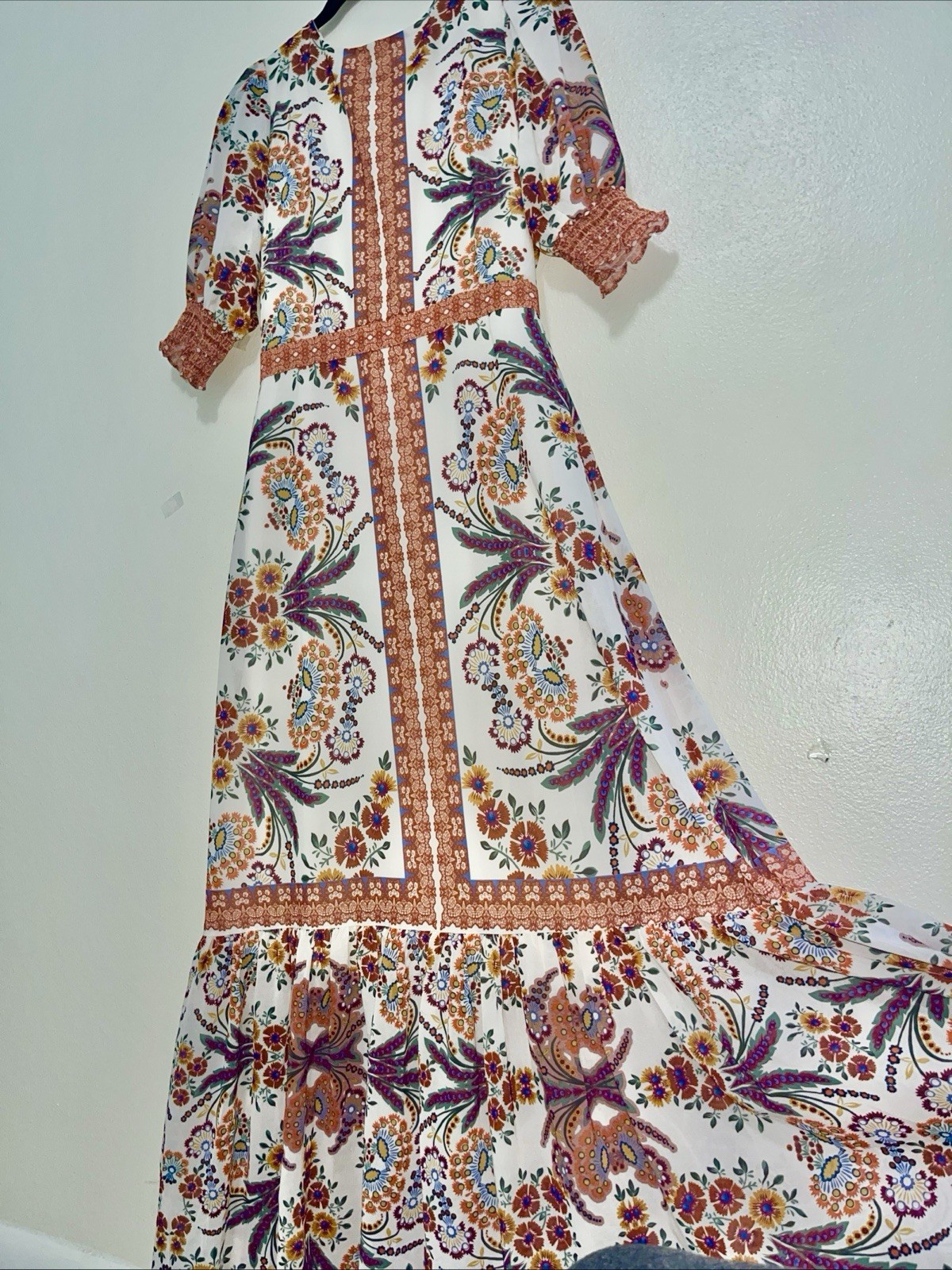 Maxi Vestido Anthropologie Böhme Ariana Cosecha Floral Pequeño ¡Como Nuevo! Boho romántico