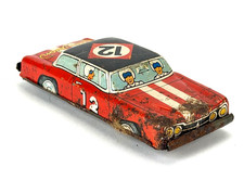 Vintage 1950s 1960s Tinplate Litho Friction Toy Race Car 12 Car Japan