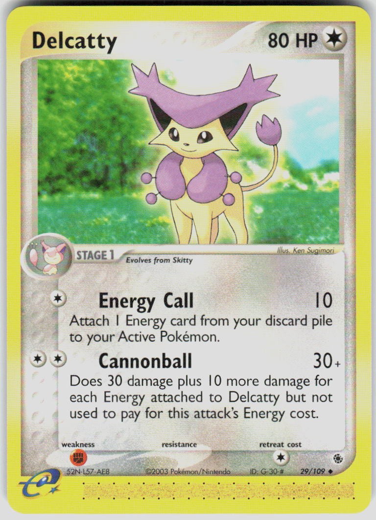 Delcatty 29/109 EX Ruby and Sapphire Pokemon