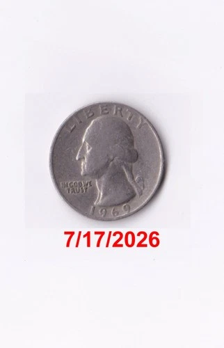 1969-P Washington Quarter — photo from another recent sale