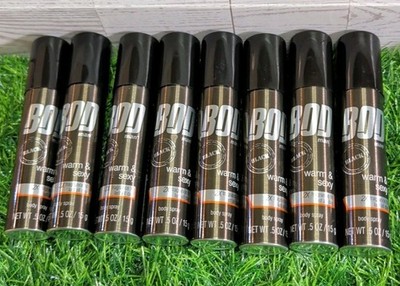 8 X BOD Man BLACK Warm & Sexy Body Spray 0.5 oz Travel Size 