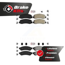 Front Rear Semi-Metallic Disc Brake Pads Kit For 2011-2012 Ford F-350 Super Duty